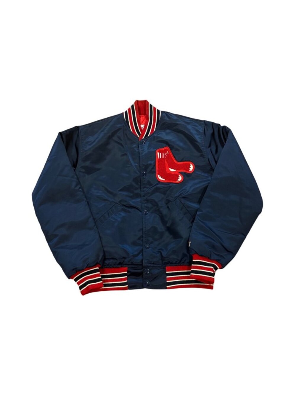 Starter MLB Authentic Diamond Collection Boston Red Sox Navy Blue Satin Jacket M